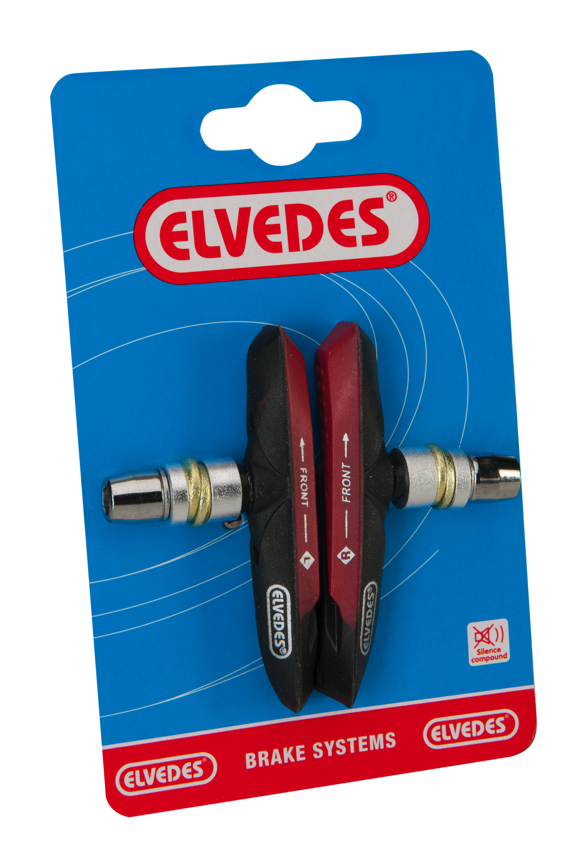 Paire de patins de frein Elvedes V-Type 72mm pour conditions humides