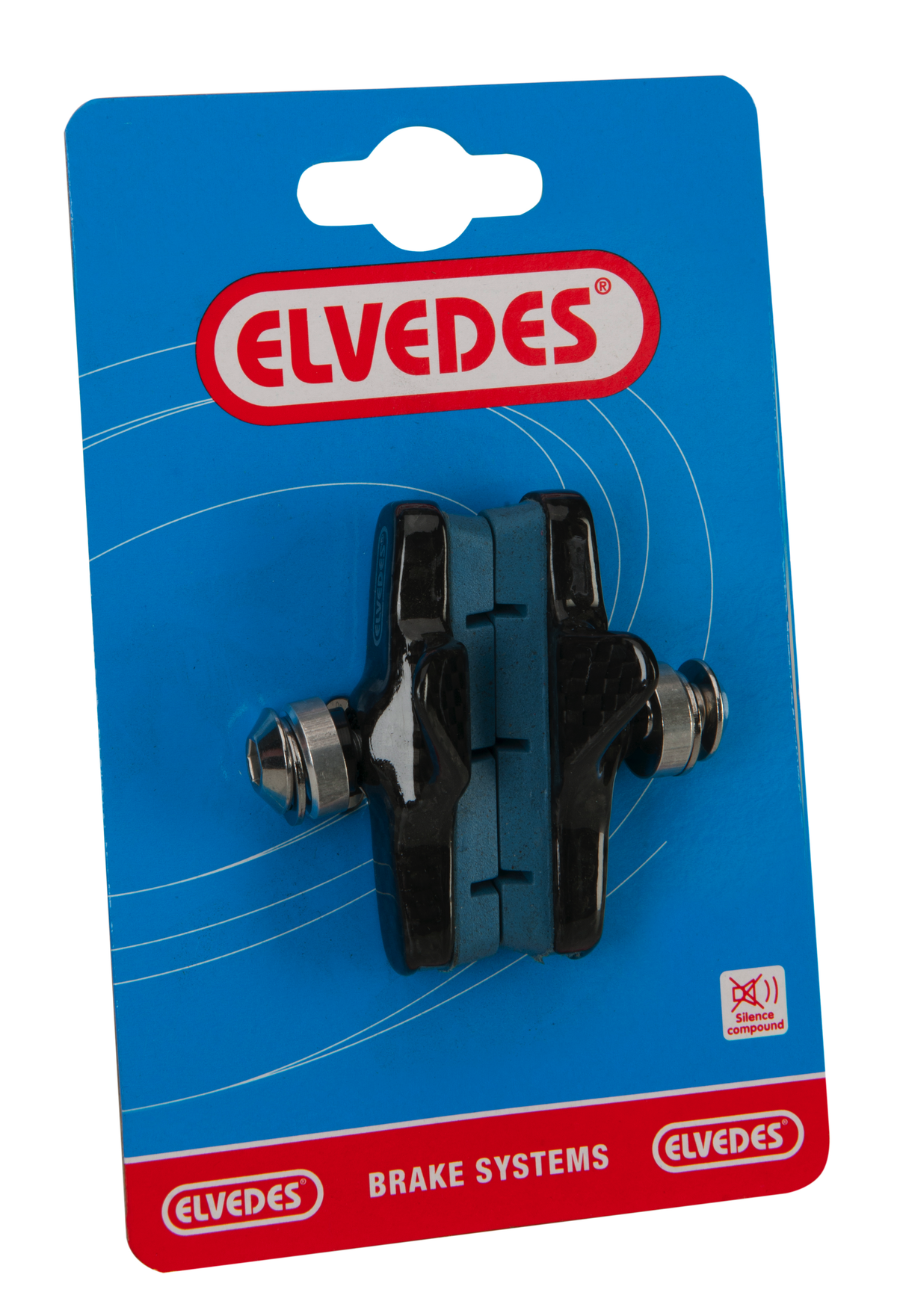 Paire de patins plus porte patins alu route 55mm Elvedes pour jante Carbon Campagnolo