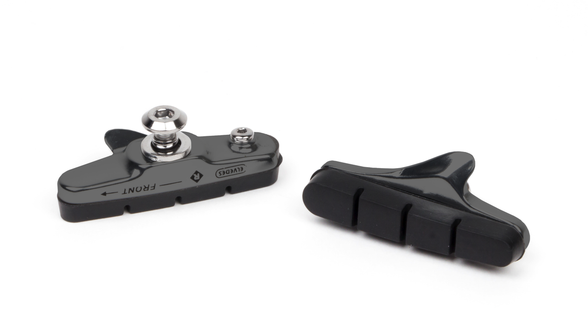 Paire de patins plus porte patins alu route 55mm Elvedes pour Shimano