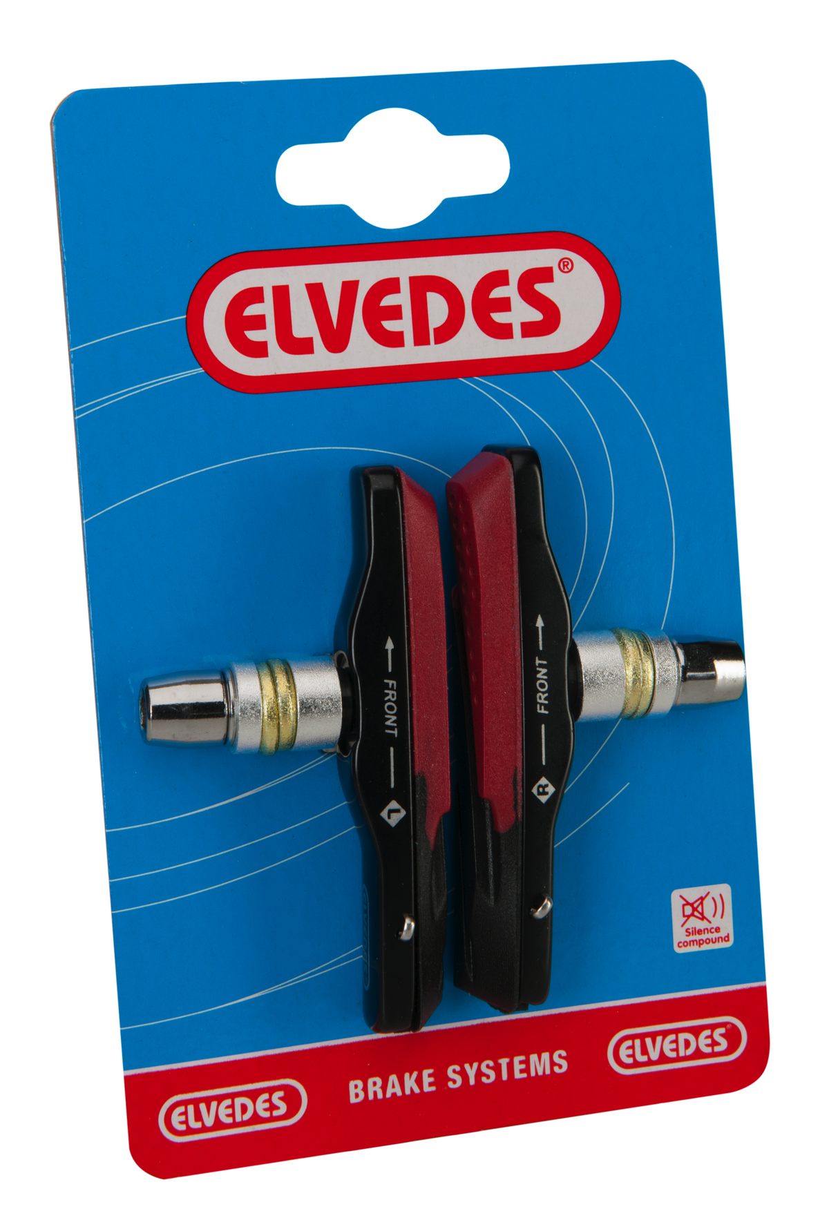 Paire de patins plus portes patins alu Elvedes V-type 72mm pour conditions humides
