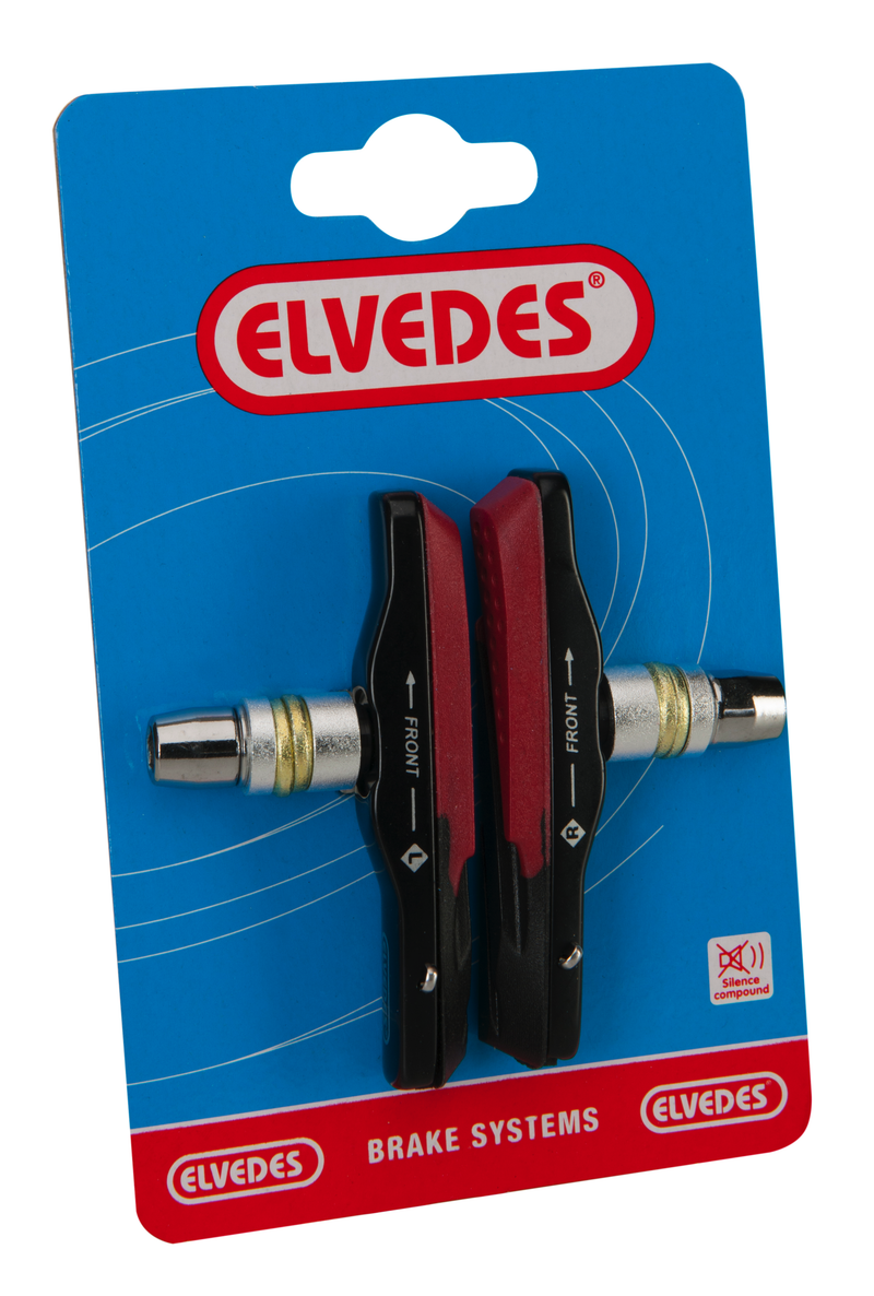 Paire de patins plus portes patins alu Elvedes V-type 72mm pour conditions humides