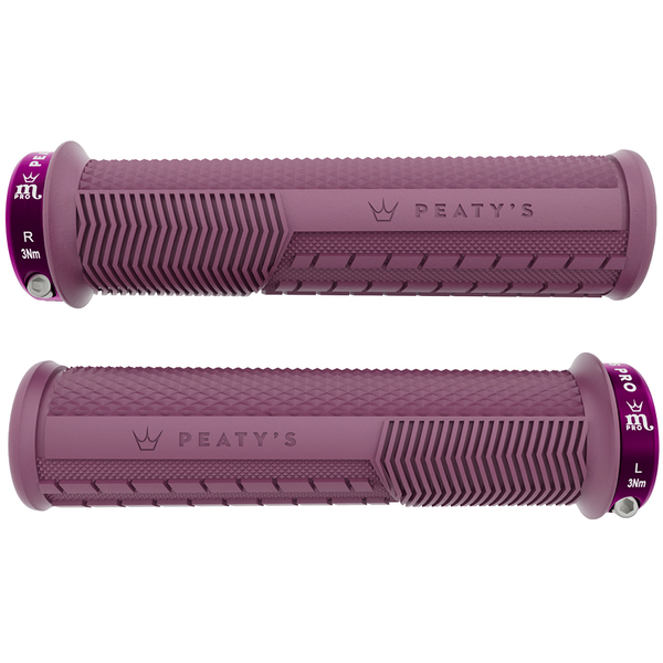 Poignées Peaty's Monarch Pro Knurl fin (30-32mm) Supersoft Plum Purple