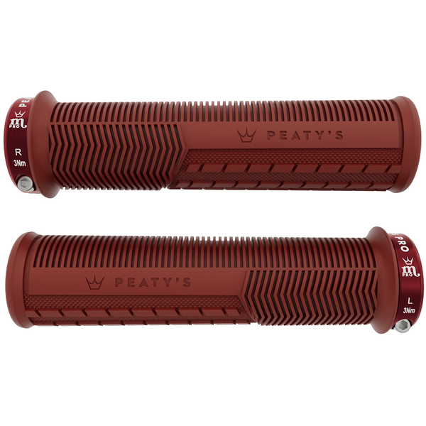 Poignées Peaty's Monarch Pro Mushroom fin (30-32mm) Supersoft Brick Red