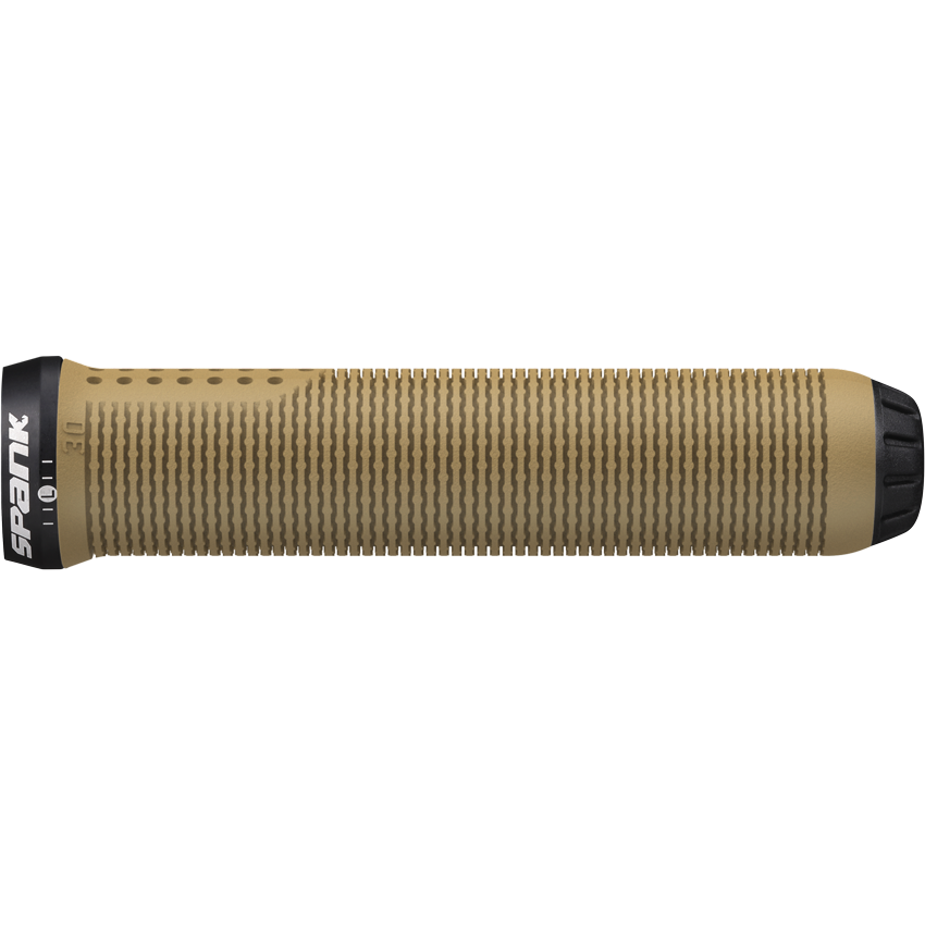 Poignées Spank Spike 30, lock-on, diamètre 30mm, long 145mm, sable