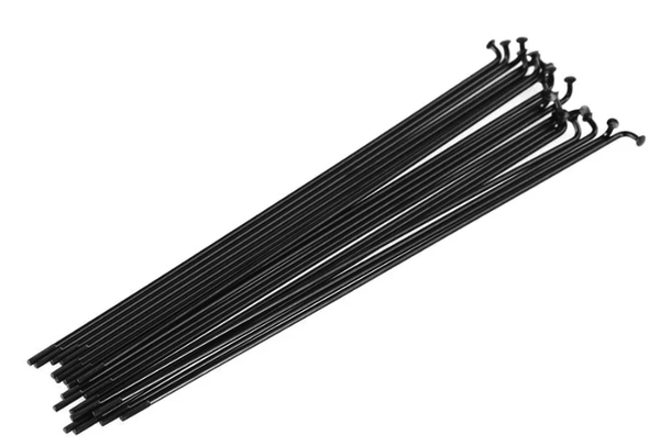 Rayons Funn J-Bend 268mm, Triple Butted 14g stainless steel, 32 pcs, noir.