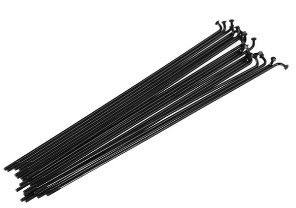 Rayons Funn J-Bend 278mm, Triple Butted 14g stainless steel, 32 pcs, noir.