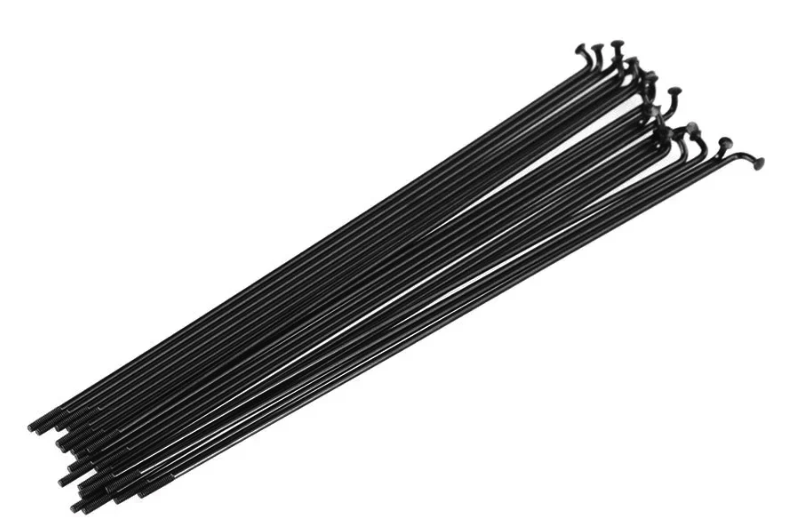 Rayons Funn J-Bend 282mm, Triple Butted 14g stainless steel, 32 pcs, noir.