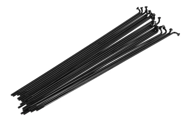 Rayons Funn J-Bend 286mm, Triple Butted 14g stainless steel, 32 pcs, noir.