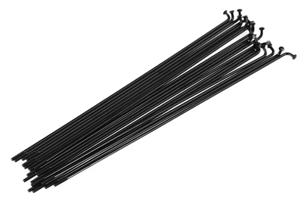 Rayons Funn J-Bend 288mm, Triple Butted 14g stainless steel, 32 pcs, noir.