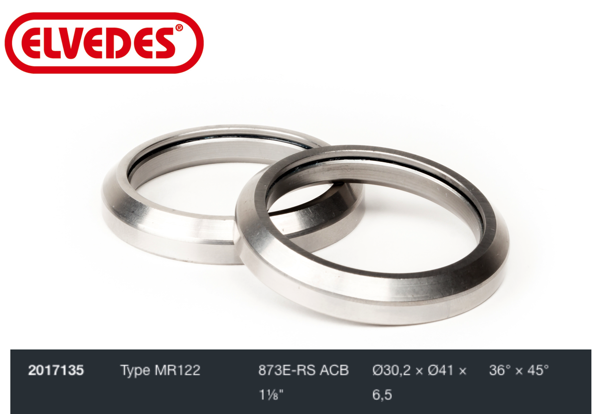 Roulement de jeu de direction Elvedes type MR122 1-1/8" Ø30,2xØ41x6,5 36°x45°