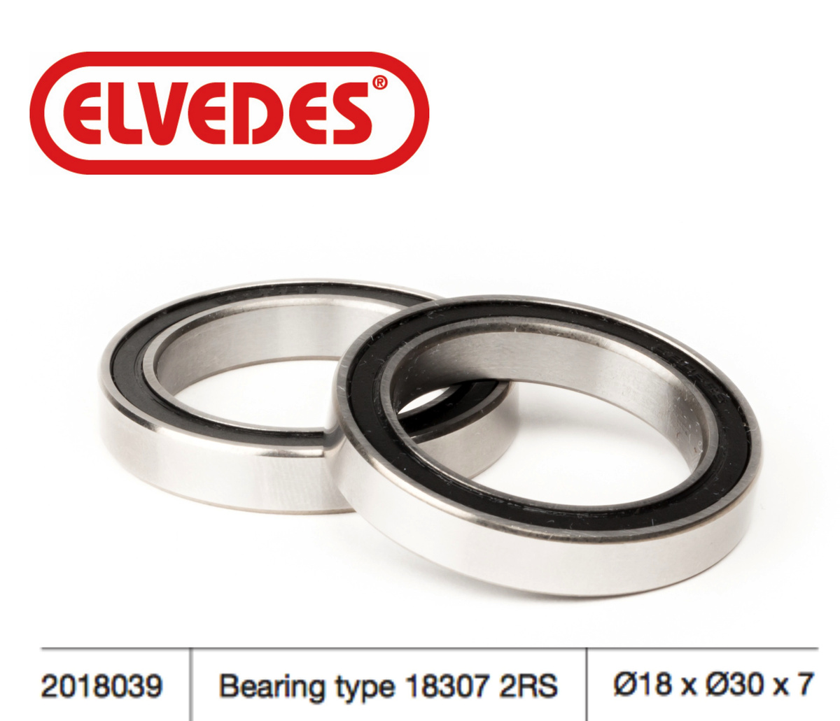 Roulement Elvedes type 18307 2RS Ø18 × Ø30 × 7