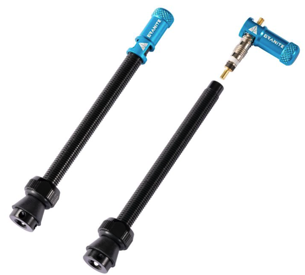 Valves (80mm) et bouchons de valve Granite CNC/démonte obus Juicy Nipples