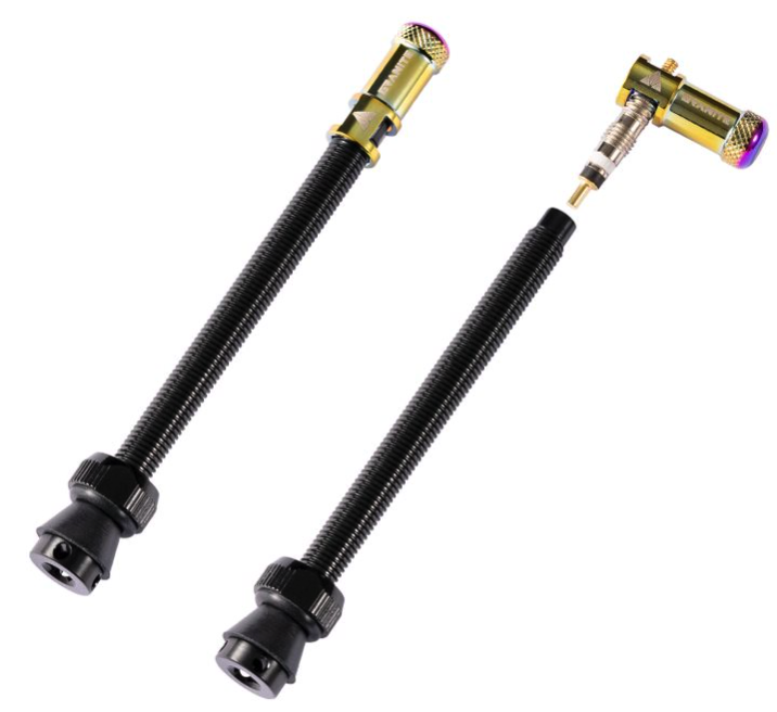 Valves (80mm) et bouchons de valve Granite CNC/démonte obus Oil Slick Juicy Ni