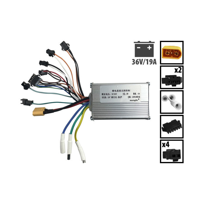 Etwow rear LED cable for 36V or 48V controller (4 pins) - vue 3