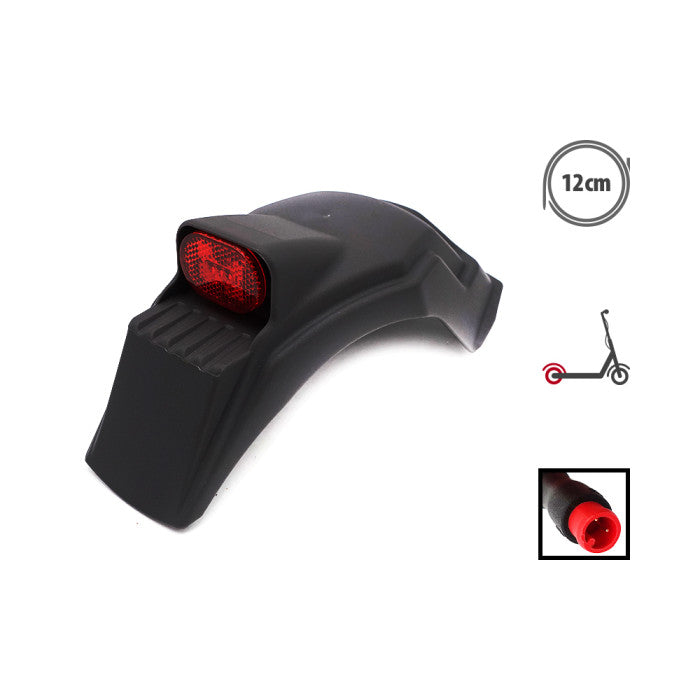 Rear mudguard with LED Dualtron Togo black - vue 4