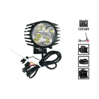 Lampe LED et klaxon avant noir - vue 3