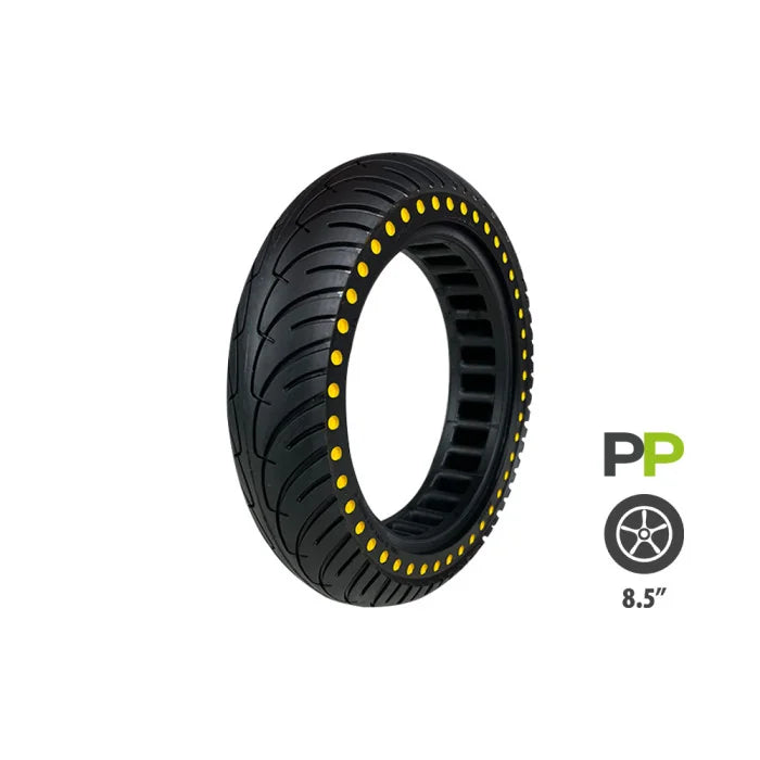 Yellow next-generation solid tire for Xiaomi - vue 4