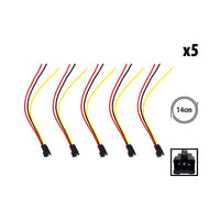 Prise JST 3 pin avec câble mâle x5 - vue 3