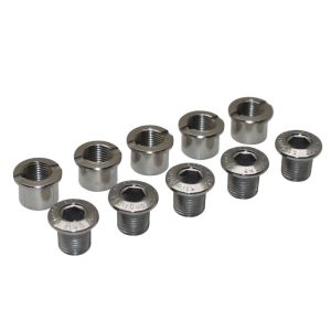 Intravis Crankset Stronglight Road Double STAINLESS (Set 5) - Screw and Chimney