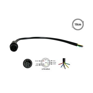 6-pin waterproof male connector