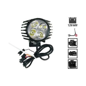 Lampe LED et klaxon avant noir
