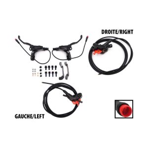 Hydraulic 4-piston brake kit with waterproof connector (1x left + 1x right)