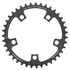 Plateau Route 5 branches Ø 110 Stronglight Ultra Torque 39 dents Intérieur Campagnolo Noir Ct2 Stronglight 11V. Record Carbon - Chorus Carbon - Athena Alu 11V. Intérieur Filete