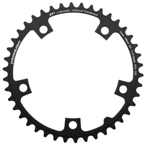 Plateau Route 5 branches Ø 130 Stronglight Ct2 42 dents Intérieur Noir Type Shimano 10-11V.