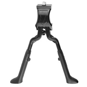 Bike Kickstand Double Central Newton 24-28" Adjustable Aluminum Black (Without Against-Plate)