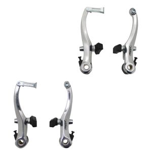 Étrier Frein VTT-City V-Brake Alu Argent (2 Paires) 110 mm Compatible Garde-Boue