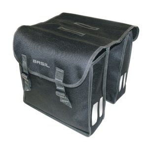 Bike Rear Double Pannier Basil Mara L 26L Black (35X10X33 cm)