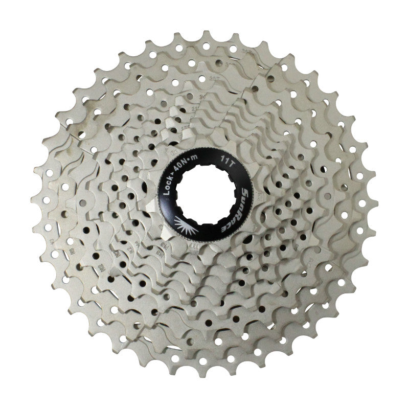 Cassette 10V. Sunrace Ms1 11-36 VTT Pour Shimano Metallic Argent (Livre En Boite) (11-13-15-17-19-21-24-28-32-36)
