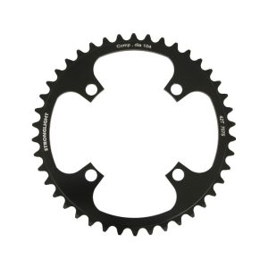 Plateau VTT 4 branches Ø 104 Stronglight Mono 42 dents Noir Alu 7075 - Épaisseur 3.5 mm 8-9V.