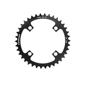 Plateau VAE-E-Bike 4 branches Ø 104 Pour Bosch Stronglight 38 dents Mono Noir Alu 7075 (Pour Systeme 1Ere Et 3Ème Generation - Compatible Brose Avec Spider Ref 181123)