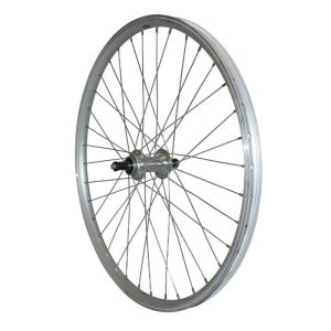 MTB Rim-brake Wheel Lockout 24" Er10 Rear Silver Aluminum Hub Freewheel 7-6V Rim 19C
