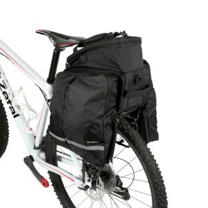 Sacoche Arrière Vélo A Pont Zefal Z Traveler 80 Universel 32L Polyester Waterproof Noir (32X23X21,5 cm)