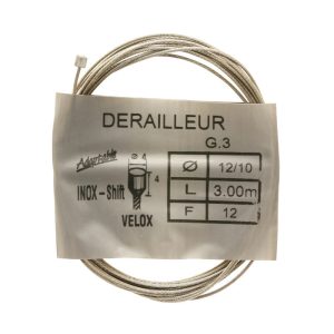 Câble De Dérailleur Velox INOX Pour Shimano 3,00M (Boite De 25 Câbles) 12-10 12 Fils