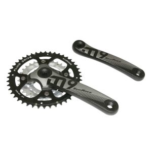 Pédalier VTT Sunrace 7-8-9V. M9 Alu Noir 175 mm 44-32-22 - Boîtier 122.5 mm
