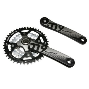 Pédalier VTT Sunrace 9-10V. Ms954 Alu Noir 175 mm 44-32-22 Intégré Avec Cuvette Filete