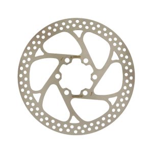 Road Brake Rotor - MTB 6 Holes Newton Brakco Shimano Compatible and Other 140 mm Silver (Edge Ground for Security)