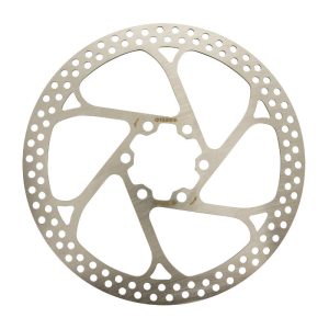 Road Brake Rotor - MTB 6 Holes Newton Brakco Shimano Compatible and Other 160 mm Silver (Edge Ground for Security)