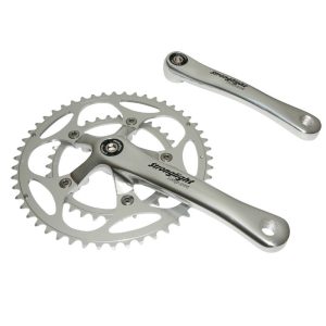 Pédalier Route Stronglight 9-10V. Impact Argent 172.5 mm 50-34 Compatible 8V. (Axe Carré 107 mm)