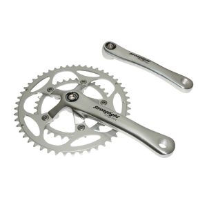 Pédalier Route Stronglight 9-10V. Impact Argent 175 mm 52-34 Compatible 8V. (Axe Carré 107 mm)