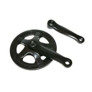 Pédalier VTT P2R 5-6 Acier Noir 127 mm Plateau 36D. Avec Protège Chaîne