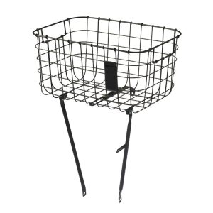 Basket Bike Front Basil Robin Steel Matte Black Adjustable 28''-26" (Max. Weight 10 Kg) (47 X 31 X 25 cm)