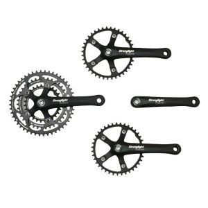 Pédalier Route Stronglight 9-10V. Impact Tandem Noir 170 mm 48-38-28 (Kit Avant + Arrière) (Axe Carré 115 mm)
