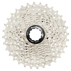Cassette 10V. Sunrace Rs1 11-28 Route Pour Shimano (Niveau 105) Metallic Argent (Livre En Boite) (11-12-13-14-15-17-19-21-24-28)