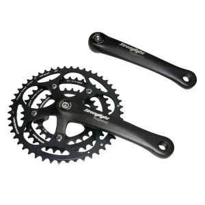 Pédalier Route Stronglight 9-10V. Impact Noir 170 mm 48-38-28 Compatible 8V. (Axe Carré 115 mm)