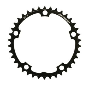 Plateau Route 5 branches Ø 130 Stronglight Dural 38 dents Intérieur Noir Type Shimano 8-9V.