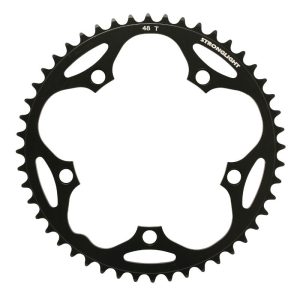 Plateau Route 5 branches Ø 130 Stronglight Dural 48 dents Noir Type Shimano 8-9V.